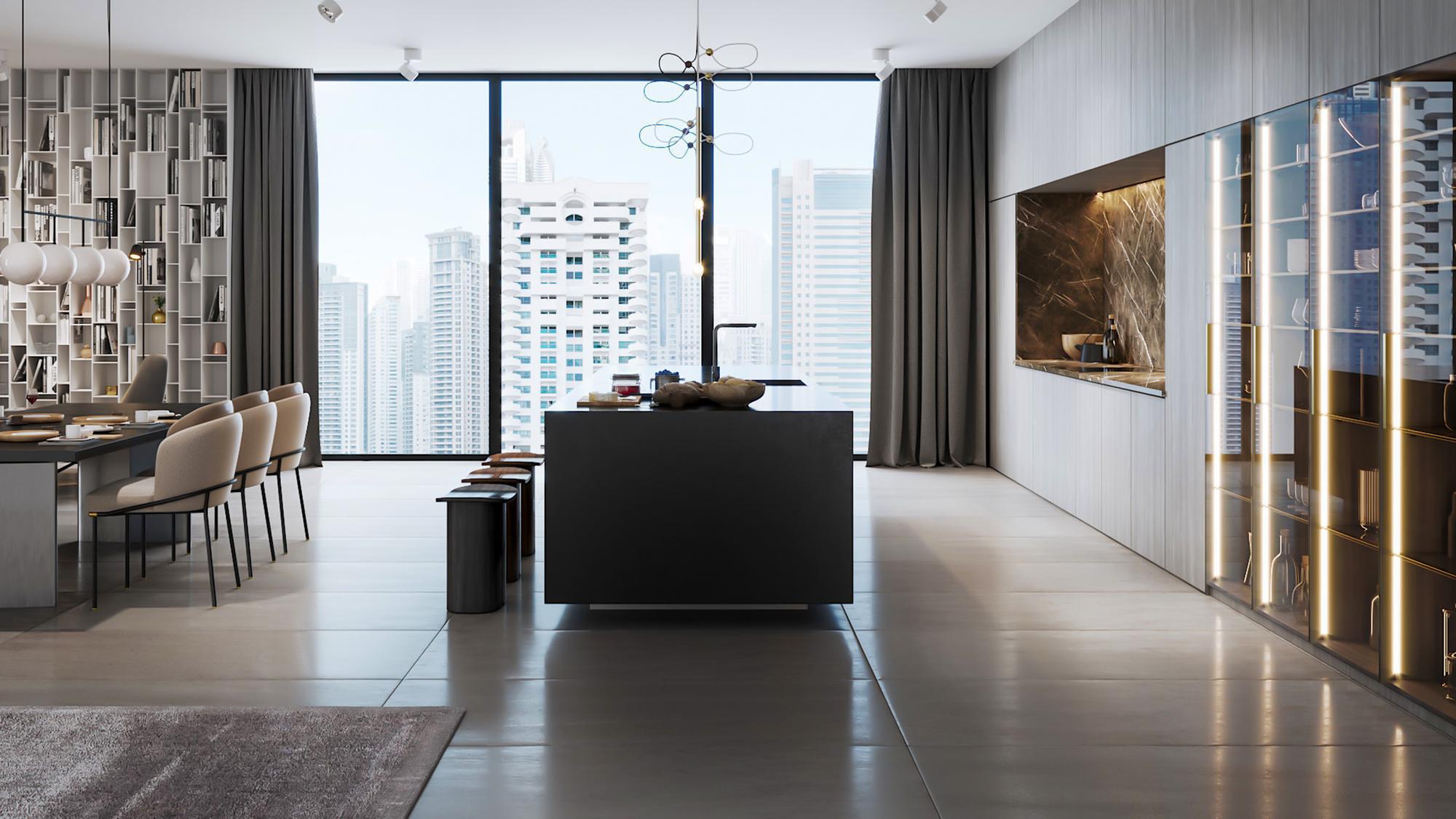Interior modern al biroului de consultanță imobiliară
